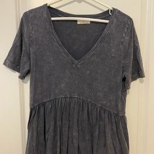 Anthropologie T. La Blue Peplum Shirt Size S